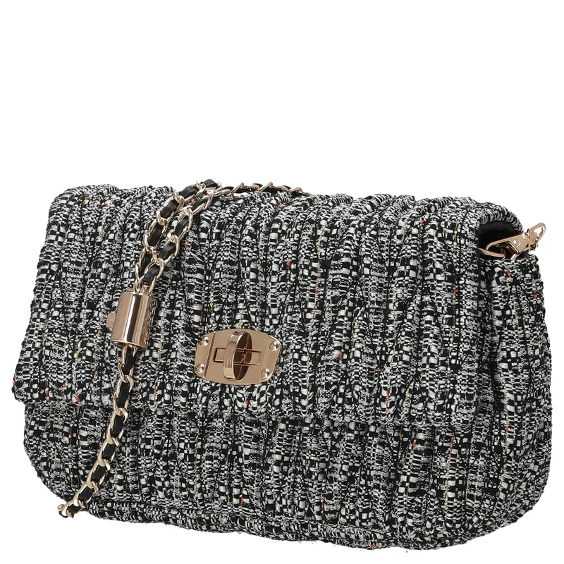Seidenfelt Floro - Bolso bandolera 24 cm (black&white)