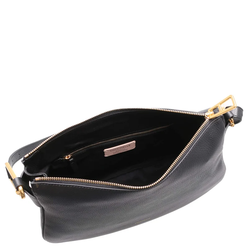 Coccinelle Magie Soft - Bolso de hombro M 36 cm (color: negro)