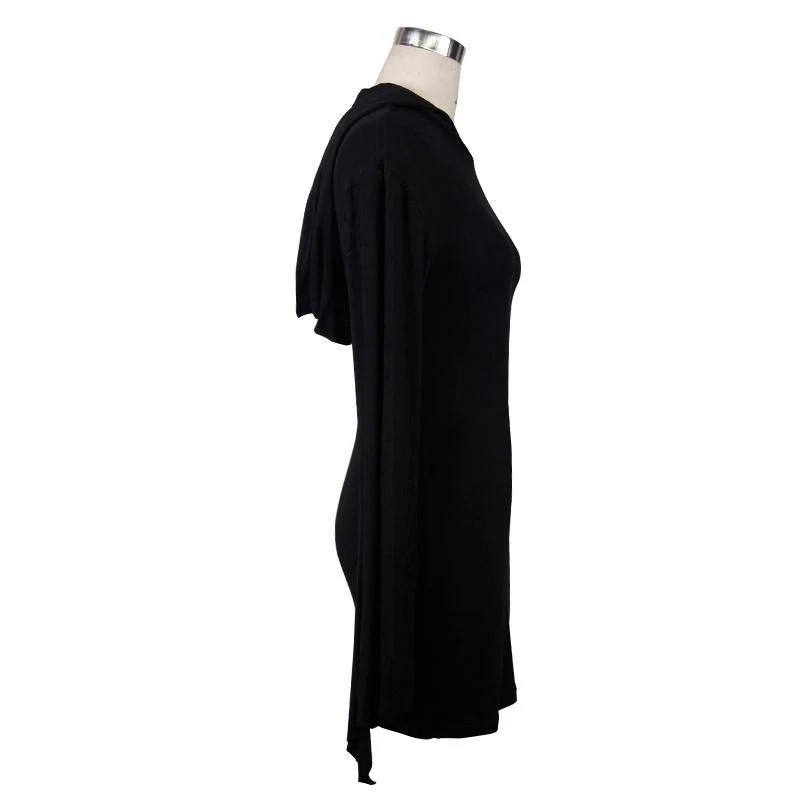 Damen Short Goth Kleid Mit Trompetenärmel