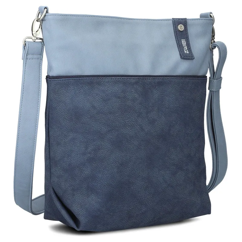 Jana J12 - Bolso de hombro 33 cm (nubuck-azul)