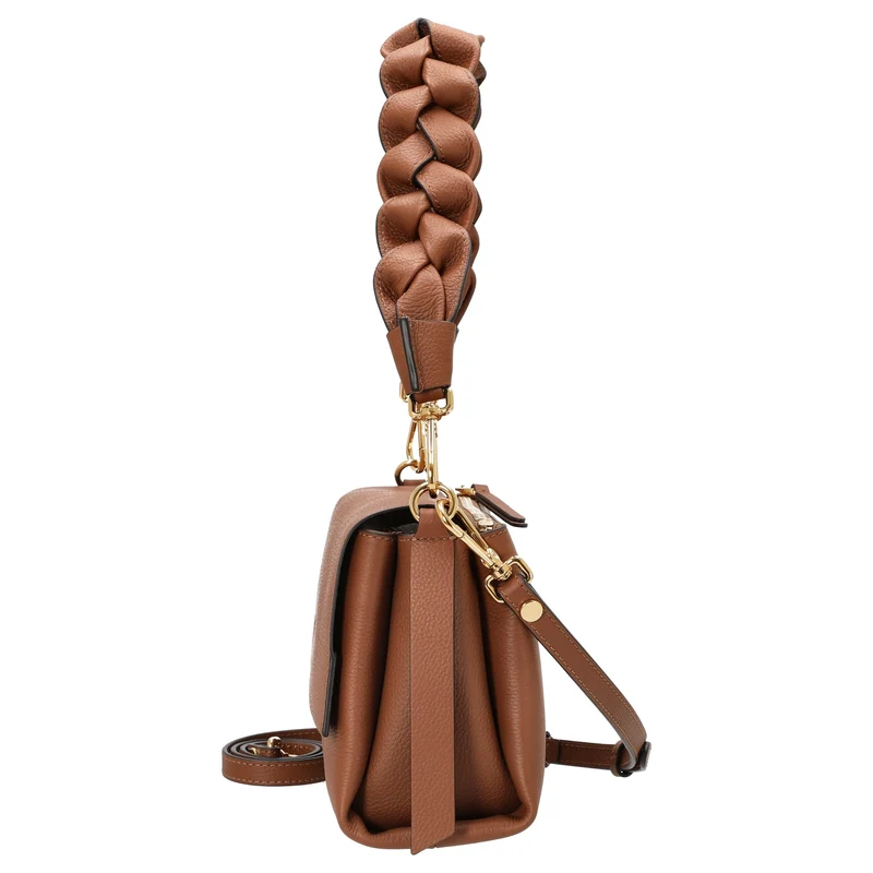 Coccinelle Boheme Grana Double - Bolso bandolera 26 cm (color: cognac/noir)