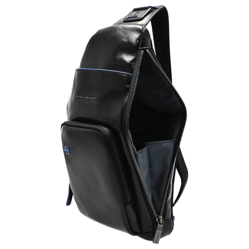 Piquadro Blue Square - Bolso bandolera 36 cm (black)