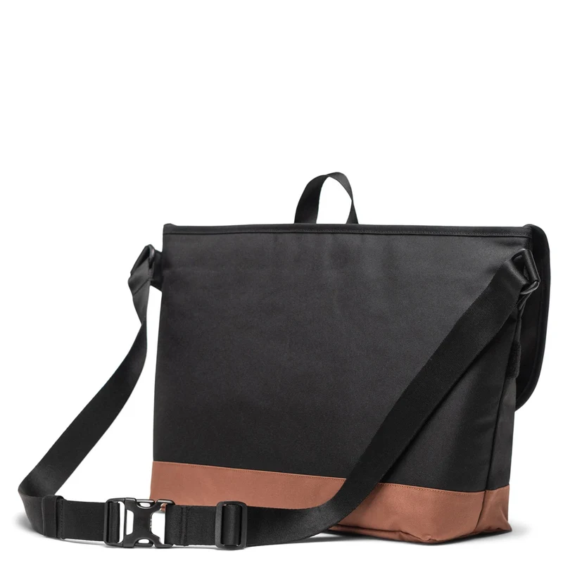 Herschel Cove Messenger - Bolso bandolera 16" 50 cm (black/saddle brown)