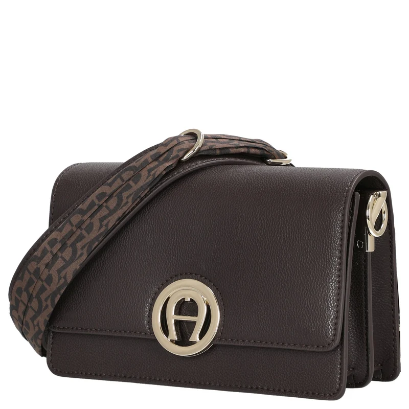 Aigner Livia - Bolso bandolera + Pañuelo 20 cm S (espresso brown)