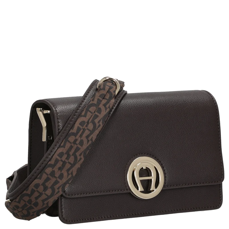 Aigner Livia - Bolso bandolera + Pañuelo 20 cm S (espresso brown)
