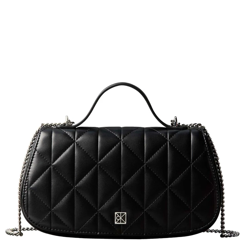 Calvin Klein Quilted Emblem - Bolso bandolera 26 cm (black)