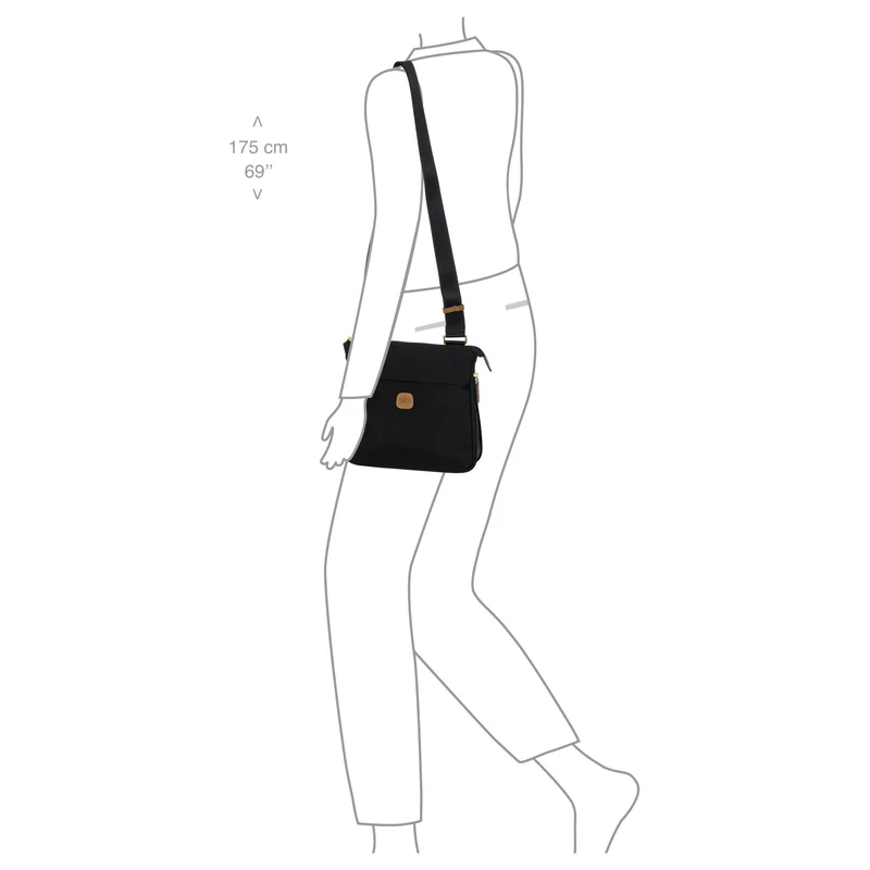 Brics X-Bag - Bolso bandolera 26 cm expandible (black)