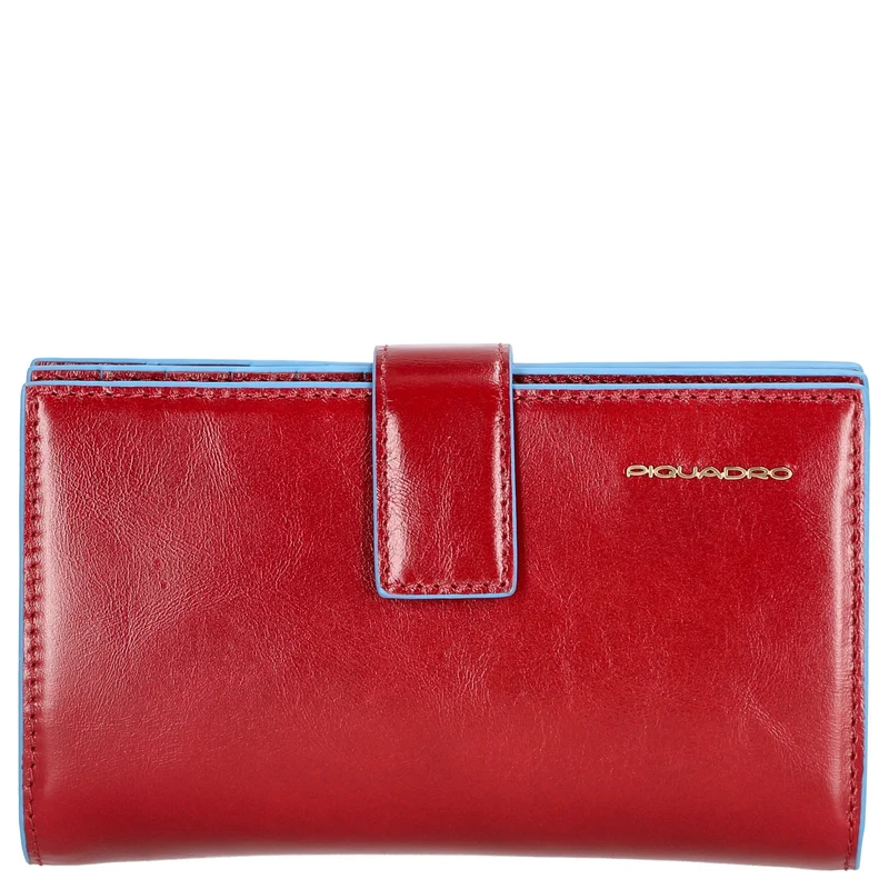 Piquadro Blue Square - Cartera de mujer 12cc 15.5 cm (red)
