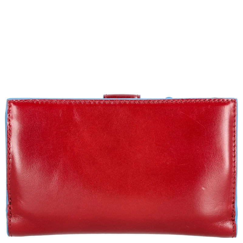Piquadro Blue Square - Cartera de mujer 12cc 15.5 cm (red)