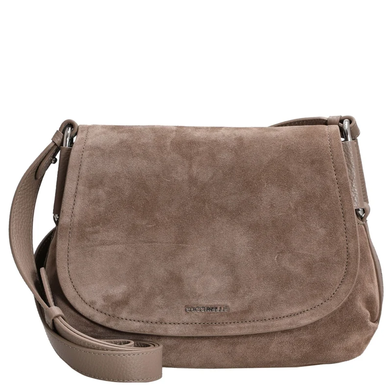 Coccinelle Rebekka Suede - Bolso bandolera 27 cm (warm taupe)