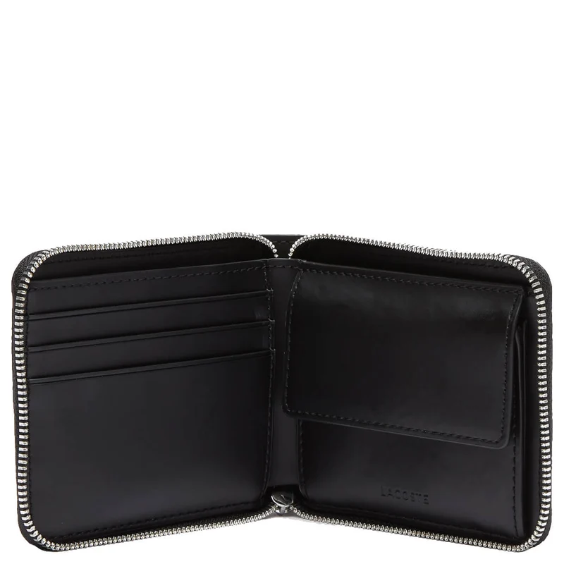 Lacoste The Blend - Cartera 3cc 11 cm RFID (monogram noir gris)