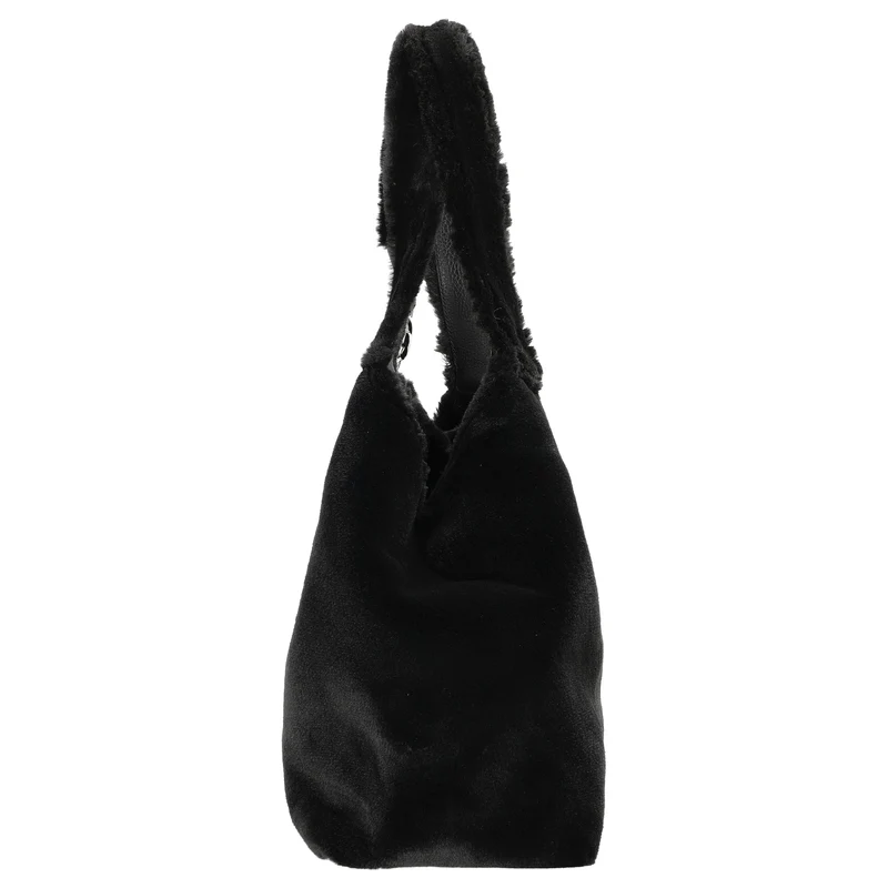 Coccinelle C-Easy Syn. Fur - Shopper 35 cm (noir/noir)