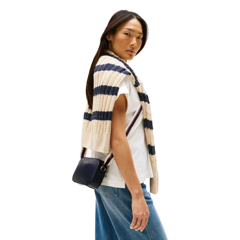 Tommy Hilfiger Logo Tape Camera - Bolso bandolera 19.5 cm (space blue corp)