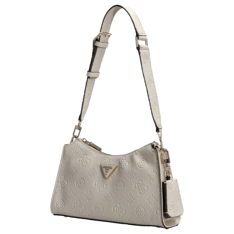 Guess Cresidia II Top Zip - Bolso de hombro 27 cm (logo bone)