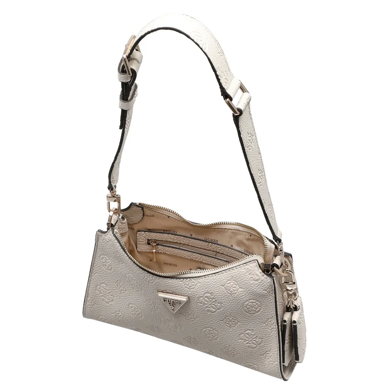 Guess Cresidia II Top Zip - Bolso de hombro 27 cm (logo bone)