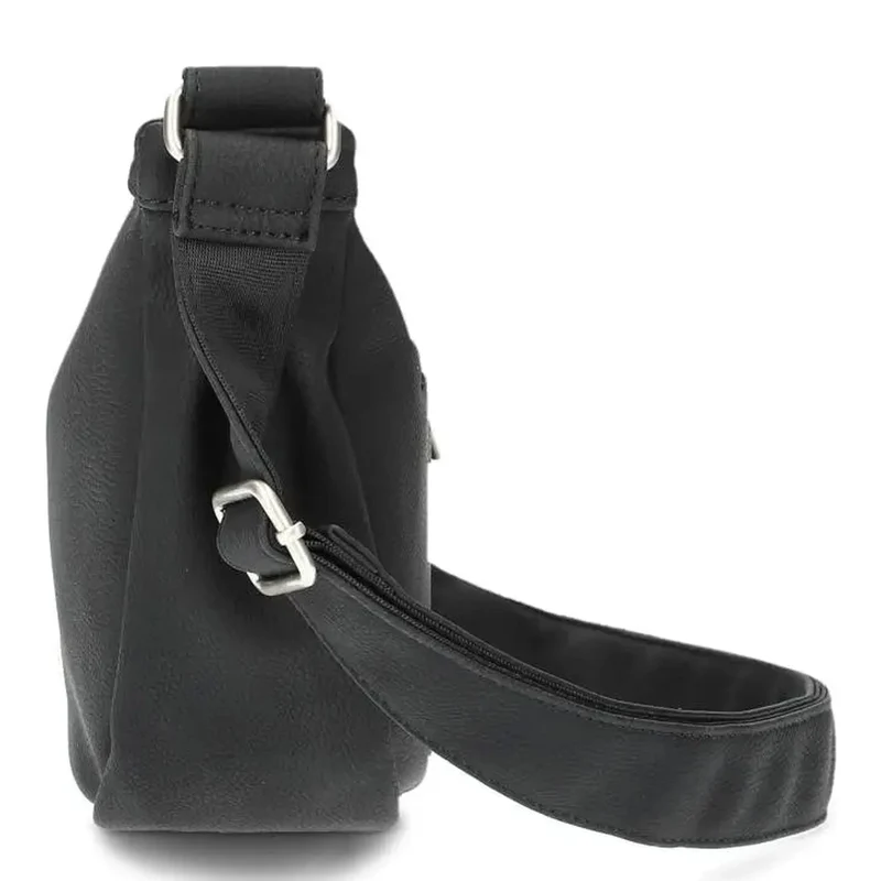 zwei Mademoiselle M50 - Bolso bandolera 32 cm (nubuk-black)