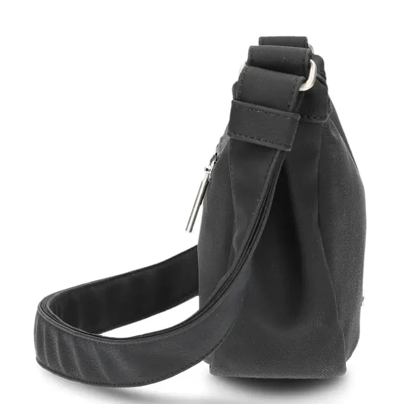 zwei Mademoiselle M50 - Bolso bandolera 32 cm (nubuk-black)