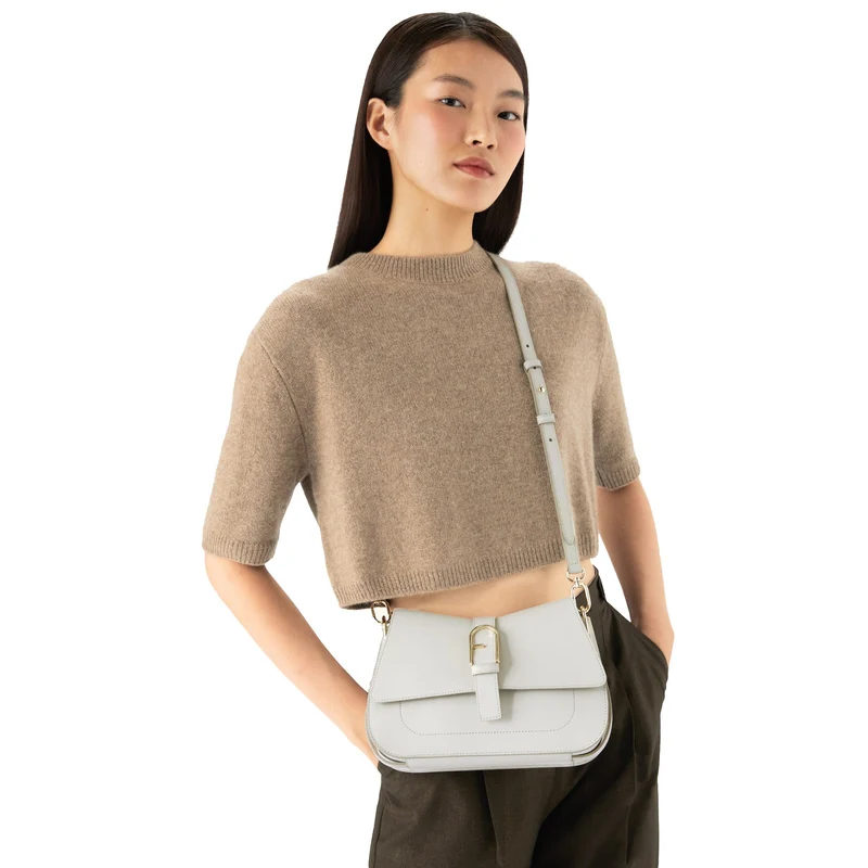 Furla Flow M - Bolso de hombro 26 cm (color: marshmallow)