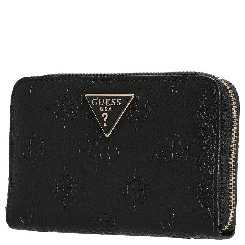 Guess Cresidia II SLG Med Zip Around - Cartera (Color: black logo)
