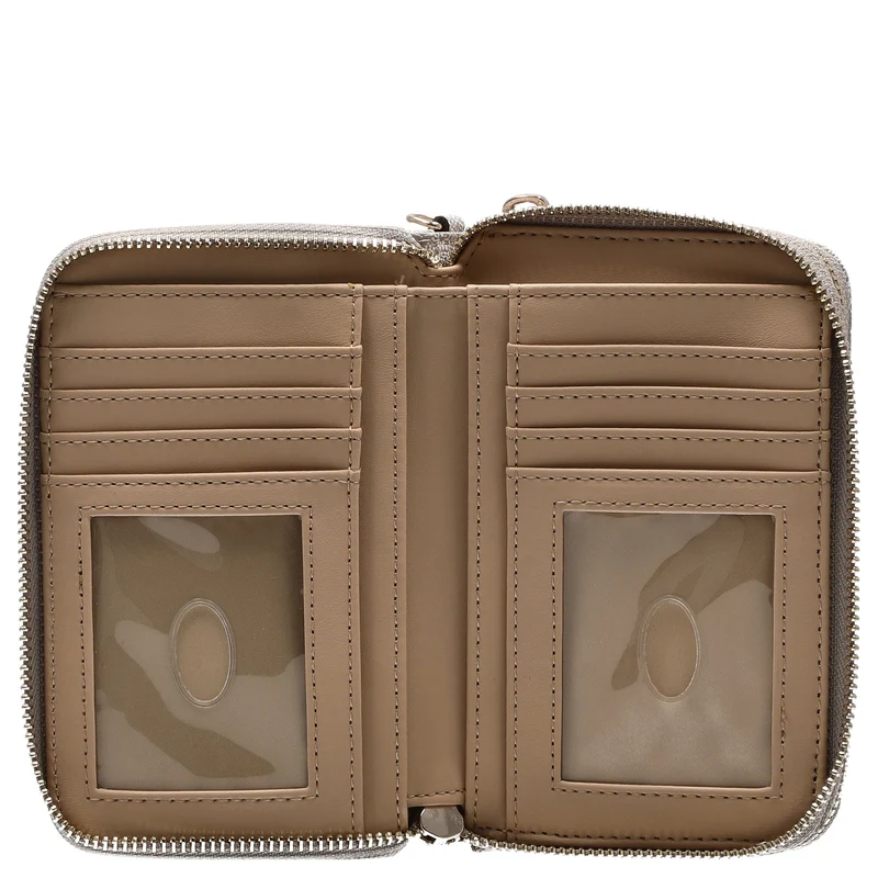 Guess Laurel II SLG Medium Double Zip - Cartera (color: dark taupe logo)