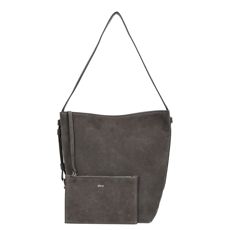 abro Cosmo Suede - Bolso saco 39 cm (grey)