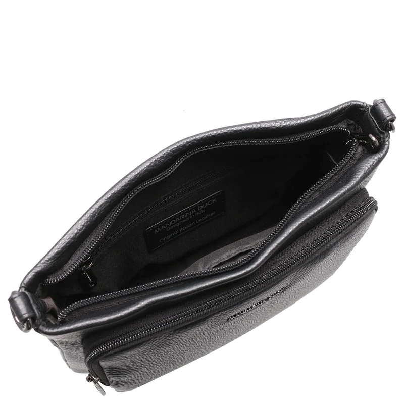 Mandarina Duck Mellow Leather - Bolso bandolera 23 cm (nero)
