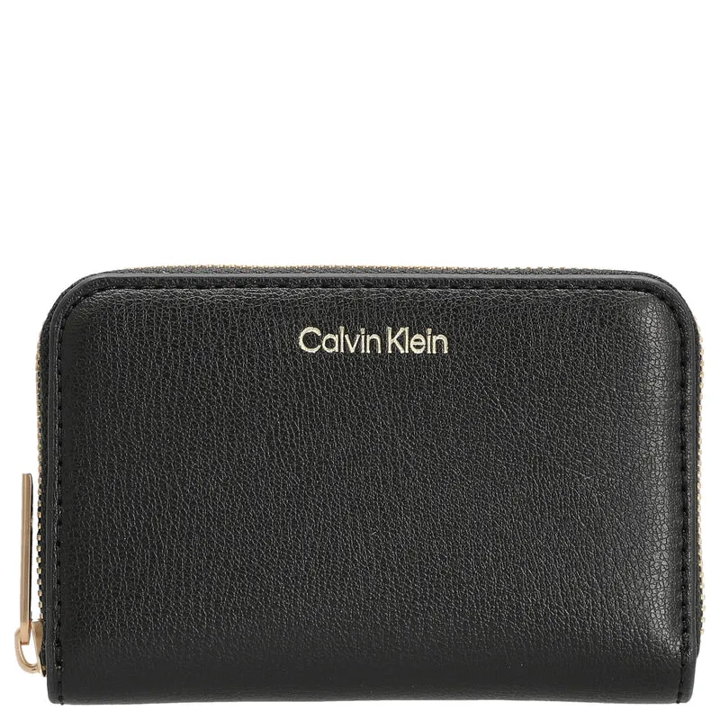 Calvin Klein Foil Logo - Cartera M 2cc 11 cm (black/toastet coconut)