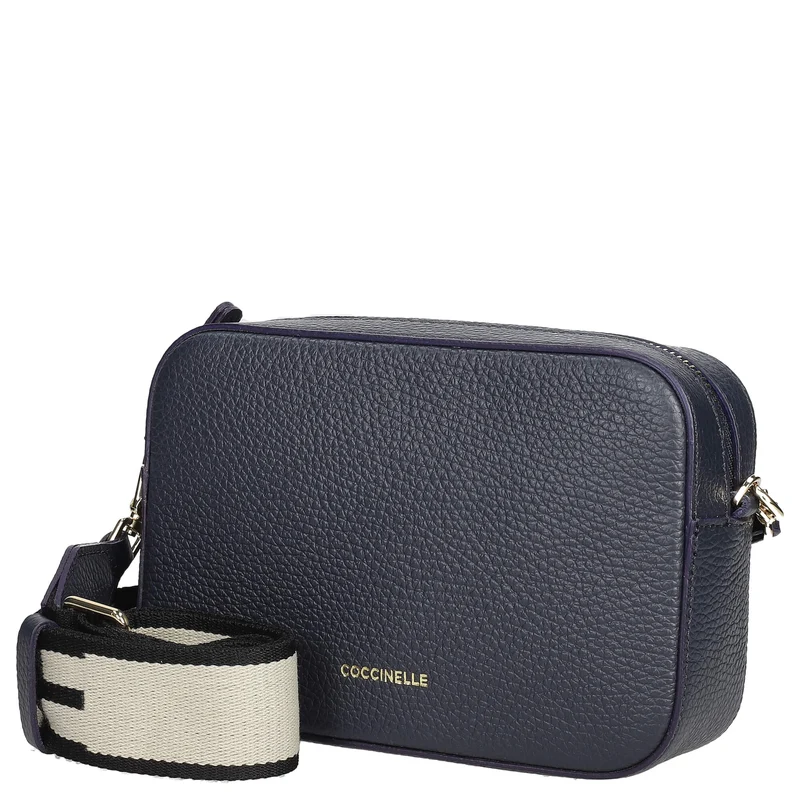 Coccinelle Tebe - Bolso de hombro de 19 cm (azul de medianoche)