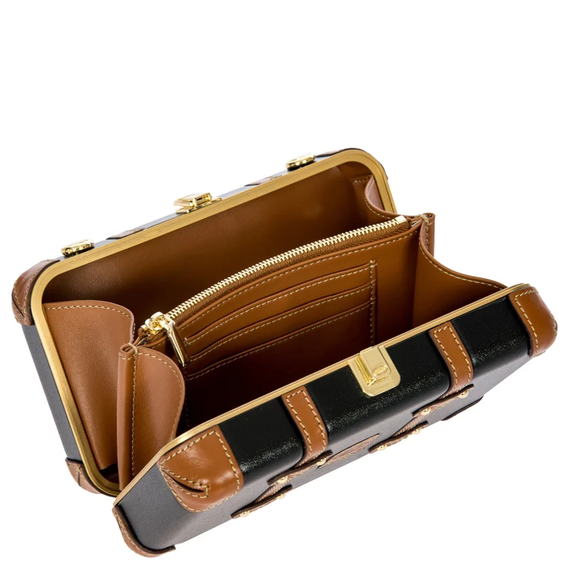 Brics Bellagio - Bolso bandolera 20 cm (black/tan)