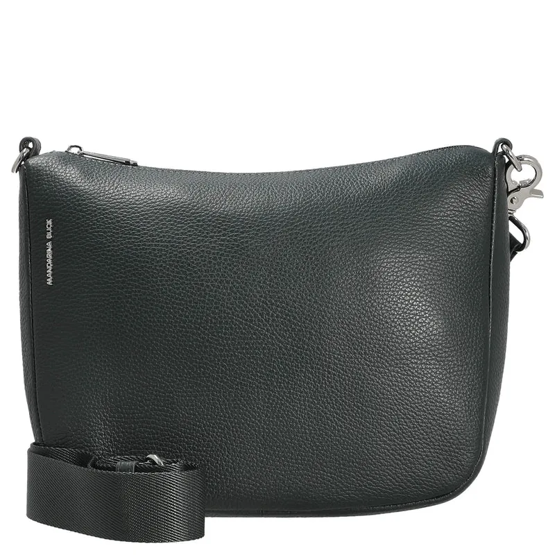 Mandarina Duck Mellow Leather Hobo - Bolso bandolera 28.5 cm (color: escarabajo)