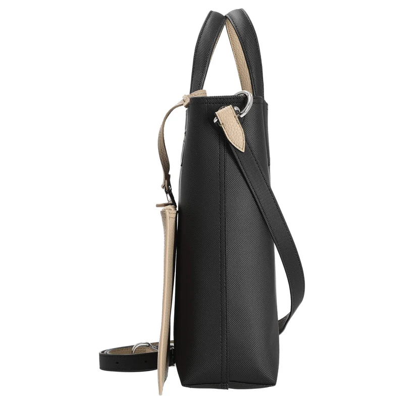 Lacoste Anna - bolso shopper vertical 29 cm (noir krema)