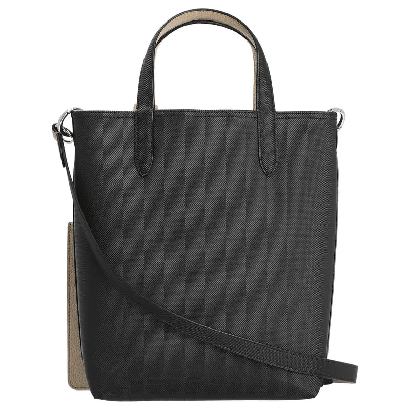 Lacoste Anna - bolso shopper vertical 29 cm (noir krema)