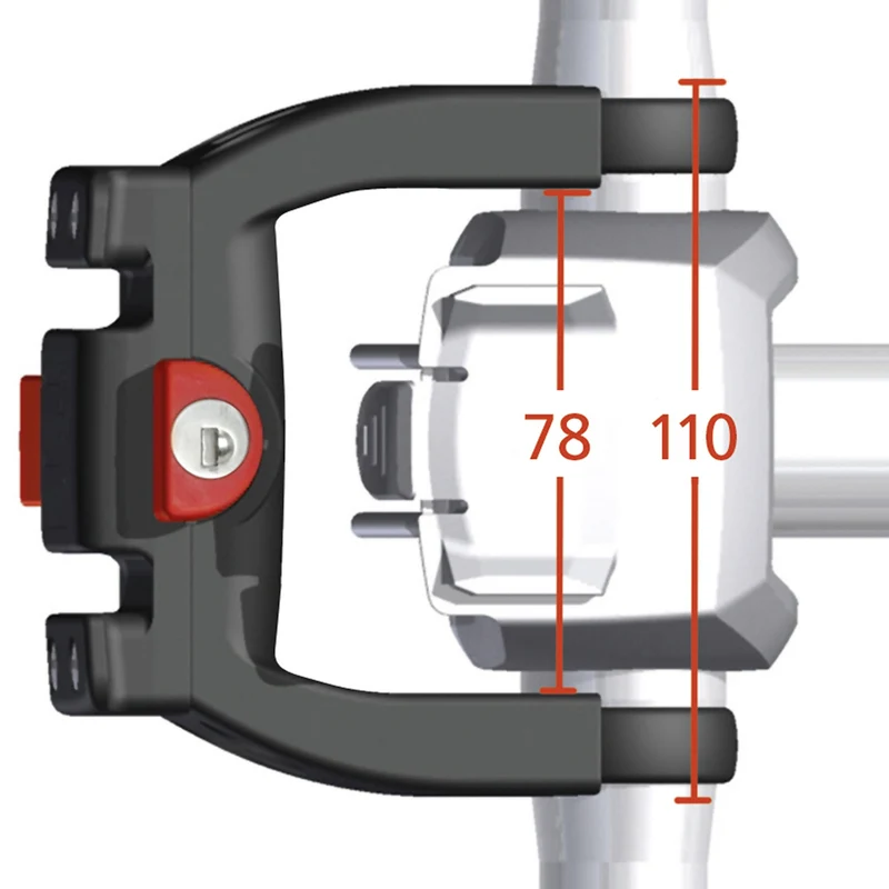 KLICKfix Lenker - Adaptador E con cerradura (para bicicletas eléctricas) (black)