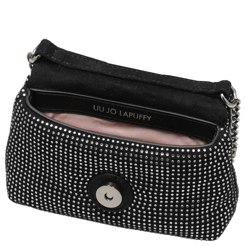 Liu Jo Lapuffy - Bolso bandolera XS 14 cm (nero/steel)