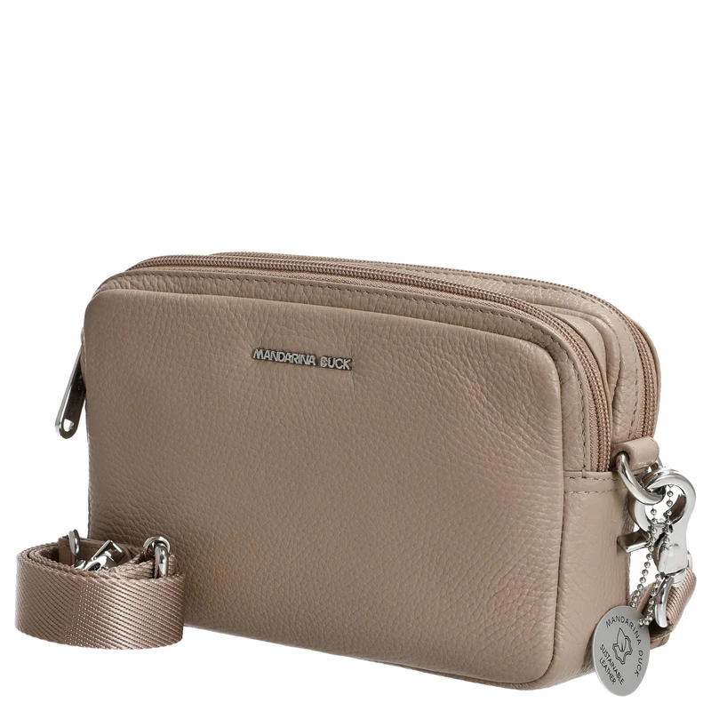 Mandarina Duck Mellow Leather - Bolso bandolera 20 cm (warm taupe)