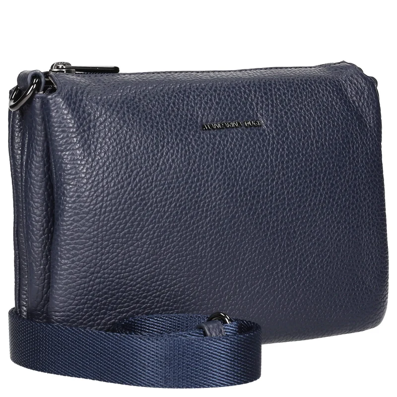 Mandarina Duck Mellow Leather Pochette - Bolso de mano 23 cm (dress blue)