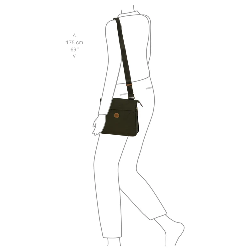 Brics X-Bag - Bolso bandolera 26 cm expandible (olive)