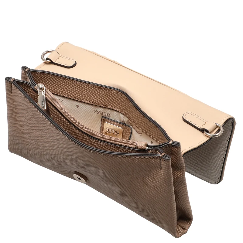 Guess Noelle II Xbody Flap - Bolso bandolera 21 cm (tan multi)