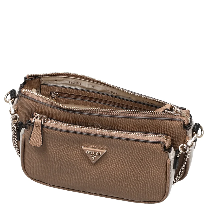 Guess Noelle II DBL Pouch - Bolso bandolera 24 cm (tan multi)