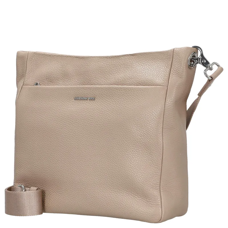 Mandarina Duck Mellow Leather - Bolso bandolera L 35 cm (warm taupe)