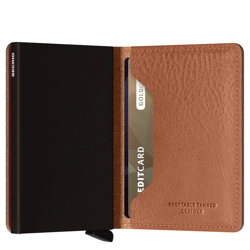 Secrid Vegetable Tanned Slimwallet - Cartera RFID 6.8 cm (espresso brown)