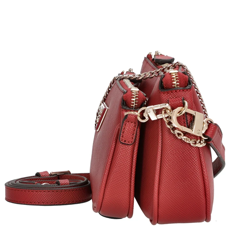 Guess Noelle II DBL Pouch - Bolso bandolera 24 cm (garnet)