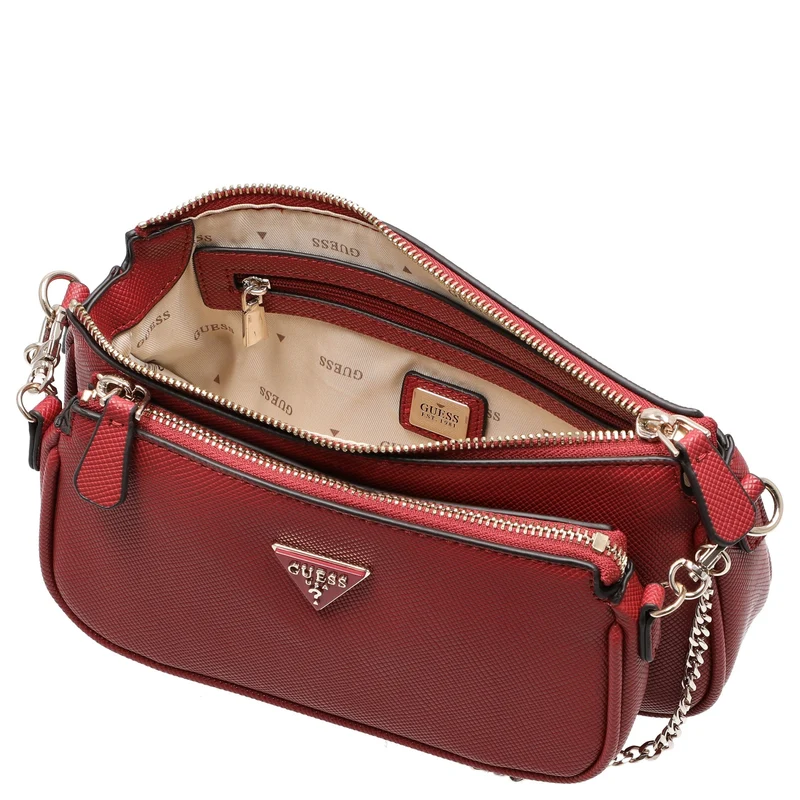 Guess Noelle II DBL Pouch - Bolso bandolera 24 cm (garnet)