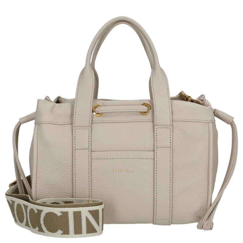 Coccinelle 2day Signature - Bolso de mano 26 cm (lamgskin white)