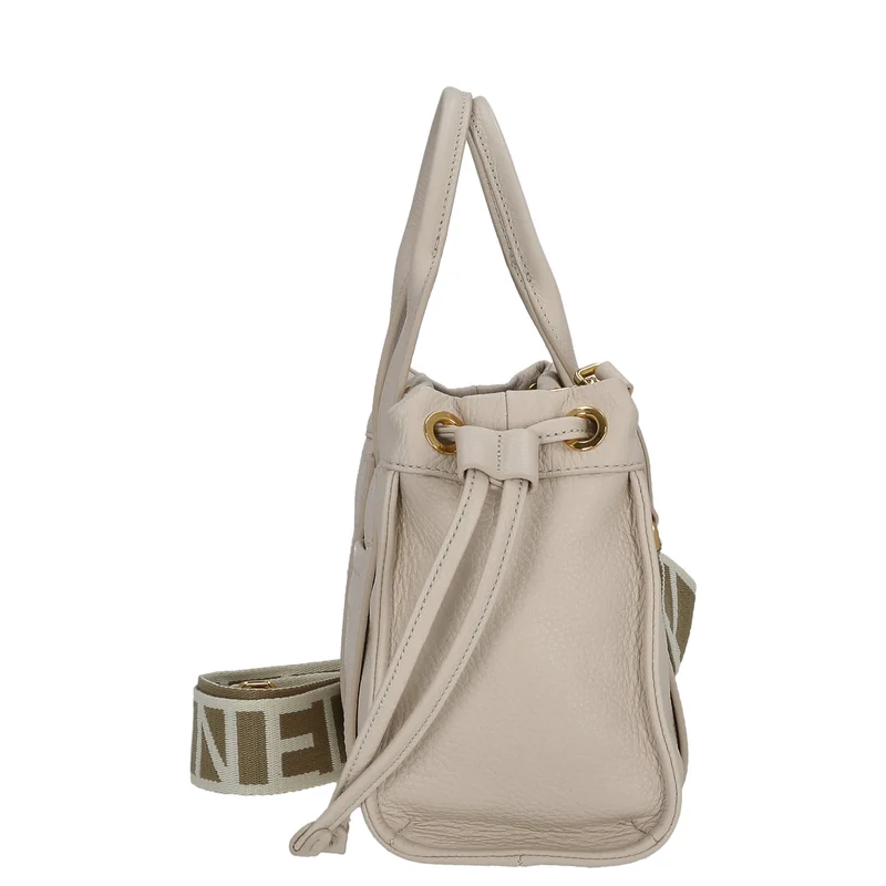Coccinelle 2day Signature - Bolso de mano 26 cm (lamgskin white)