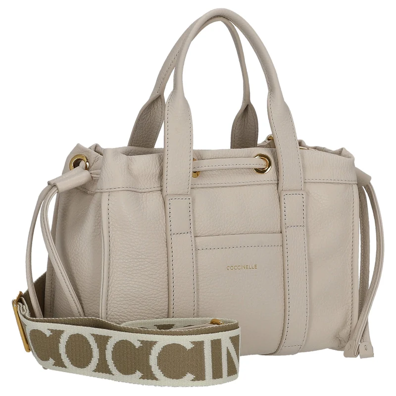 Coccinelle 2day Signature - Bolso de mano 26 cm (lamgskin white)