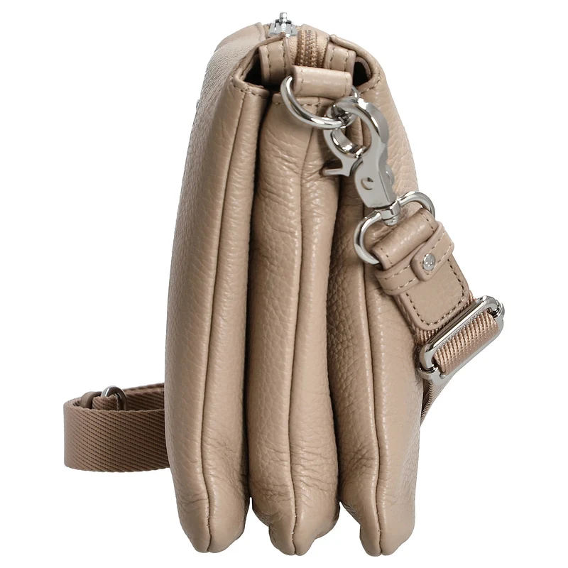 Mandarina Duck Mellow Leather - Bolso bandolera 28 cm (warm taupe)