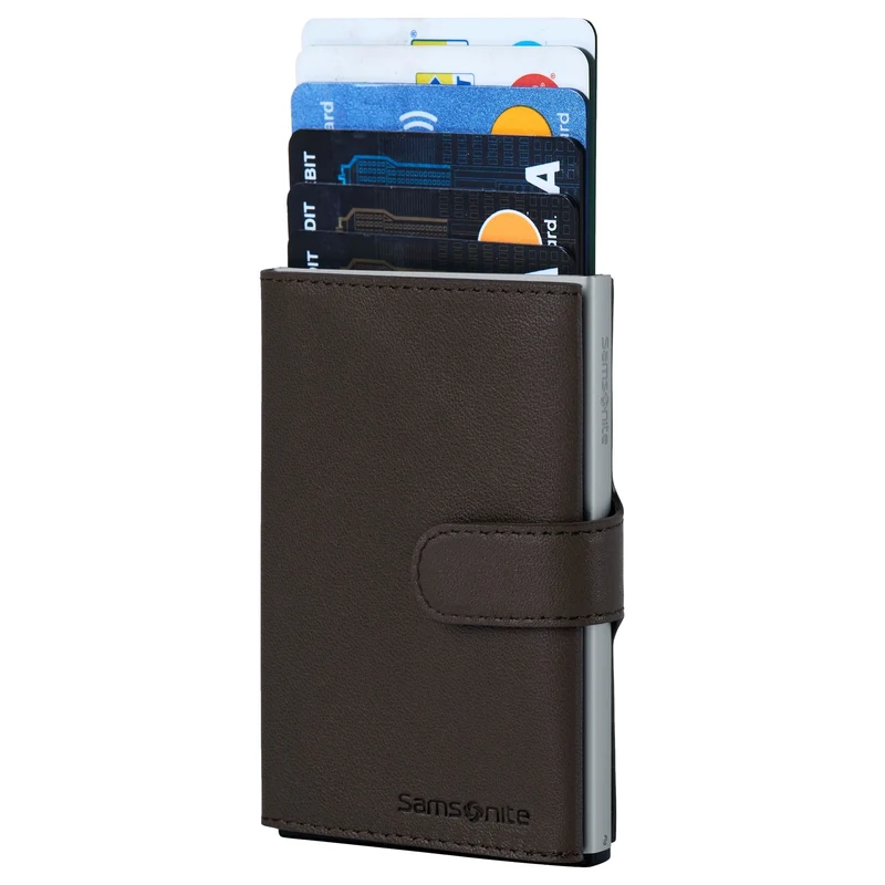 Samsonite Alu Fit 202 - Tarjetero 8cc 10.2 cm RFID (dark brown)