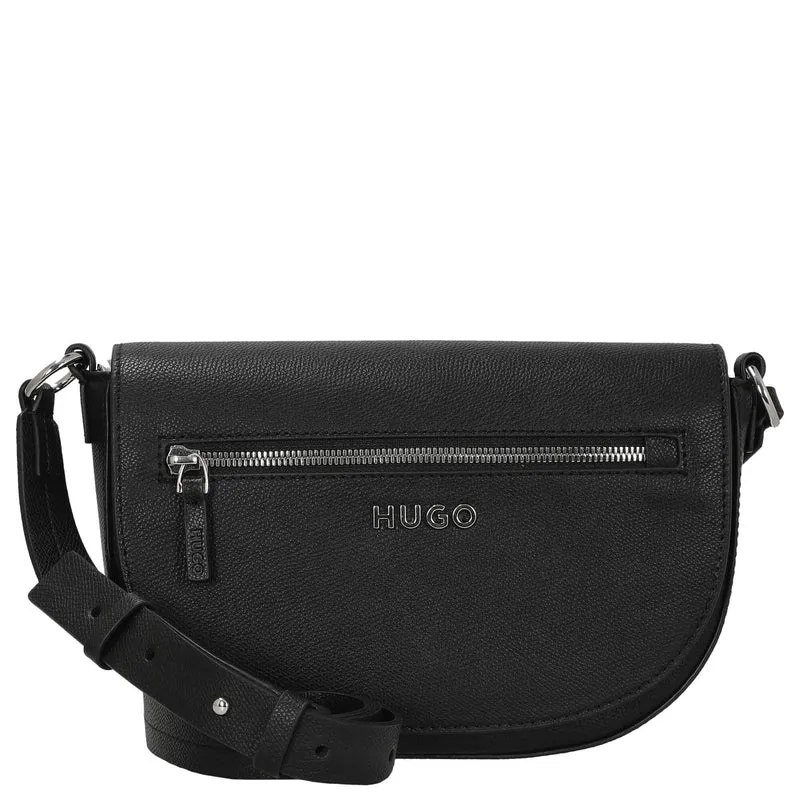 HUGO Women's Chris Saddle R - Bolso bandolera 25 cm (black)