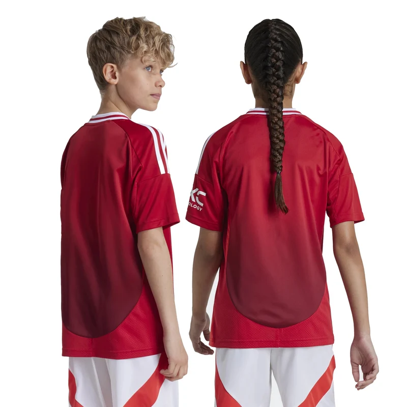 adidas Manchester United Fußball - Camiseta de casa Jr. 24/25 (red, 176)
